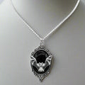 Silber Gothic Schwarz Vampir Fledermaus Rahmen Charme Halskette | Shop Nory