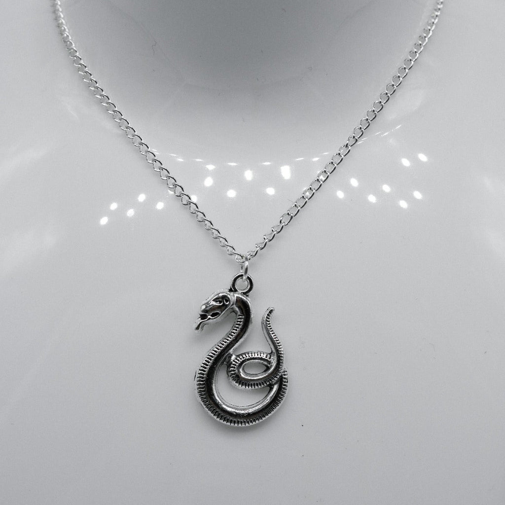 Silver Gothic Serpent Snake Charm Necklace | Shop Nory