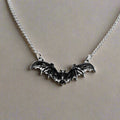 Silberner gotischer Fledermaus-Anhänger-Halskette | Shop Nory