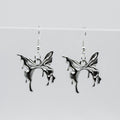 Silberne Gothic Schmetterling Charm Ohrringe | Shop Nory