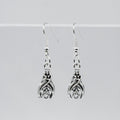 Silberne Gothic Fledermaus Charm Ohrringe | Shop Nory