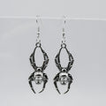 Silver Gothic Spider Skull Charm Earrings | Shop Nory
