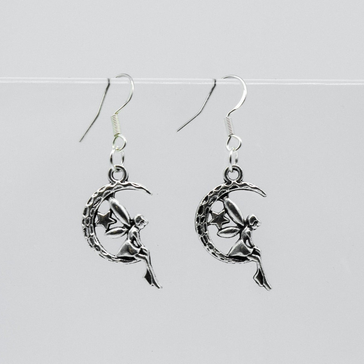 Silberne Feenengel Mond Charms Ohrringe | Shop Nory