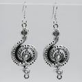 Silver Gothic Python Snake Charm Earrings | Shop Nory