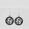 Silberohrringe mit Zodiac-Symbol-Münzanhänger | Shop Nory
