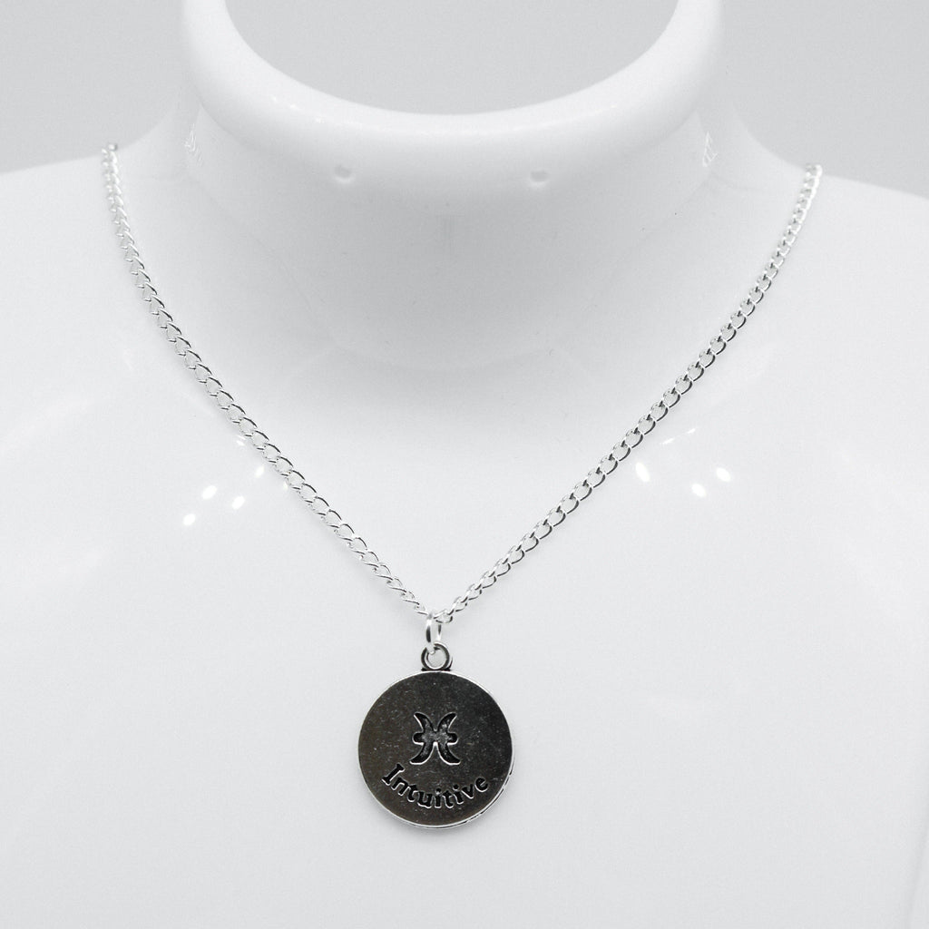 Silber Zodiac Wendbare Münzcharms Halskette | Shop Nory