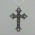 Large Silver Gothic Cross Charm Necklace | Shop Nory
