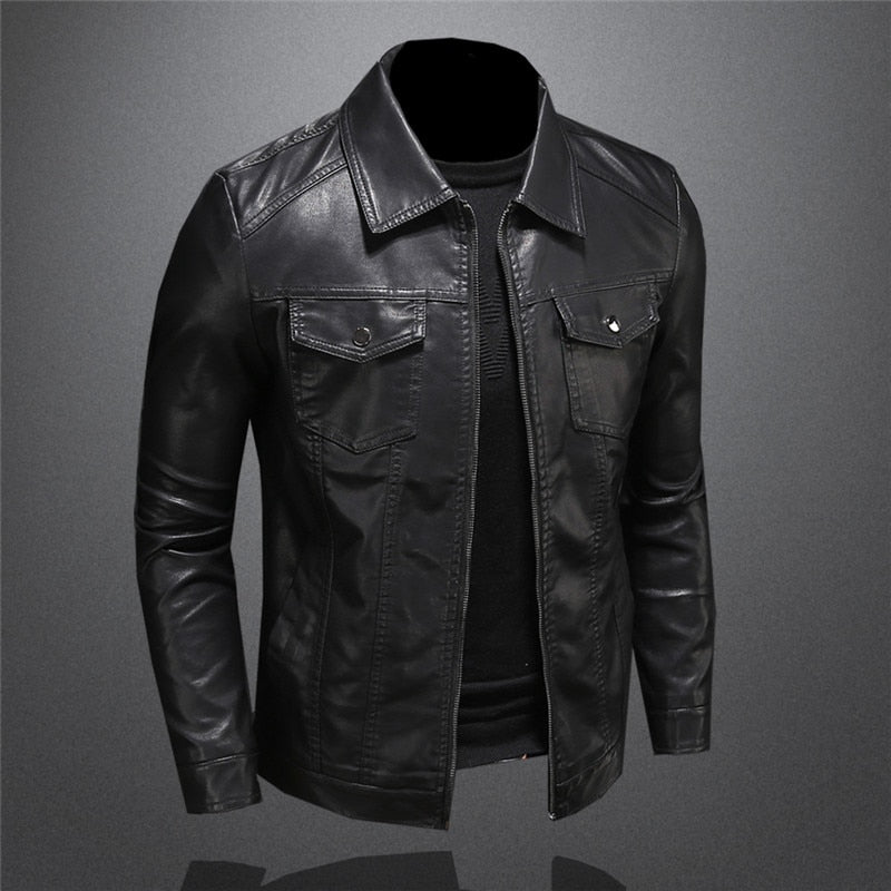 Klassische Lederjacke für Herren