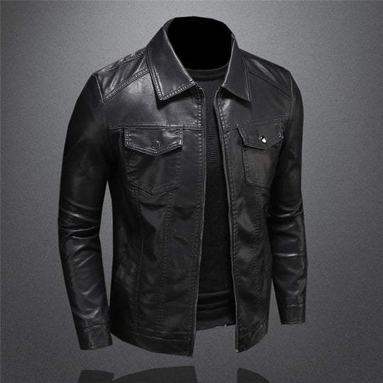 Klassische Lederjacke für Herren