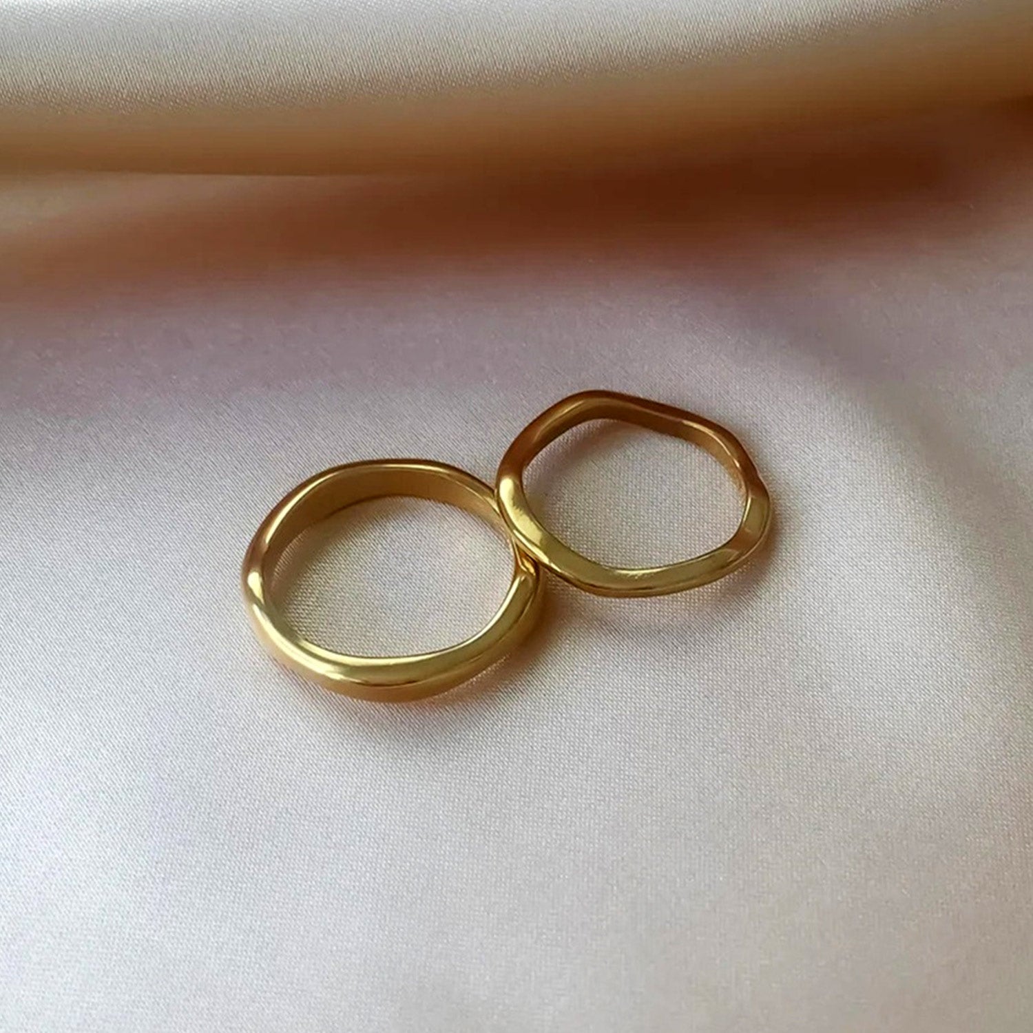 Unregelmäßige Welle Geometrische Handmade Ringe | Shop Nory