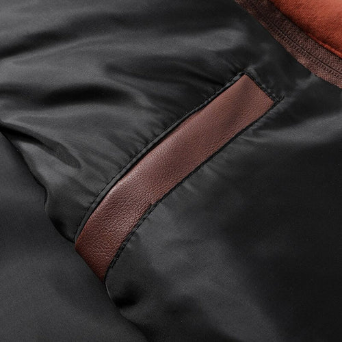 Herren Lederjacke mit Kapuze