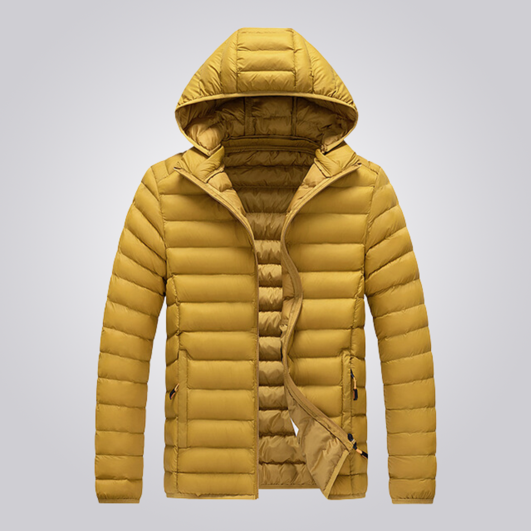 Wattierte Jacke mit abnehmbarer Kapuze