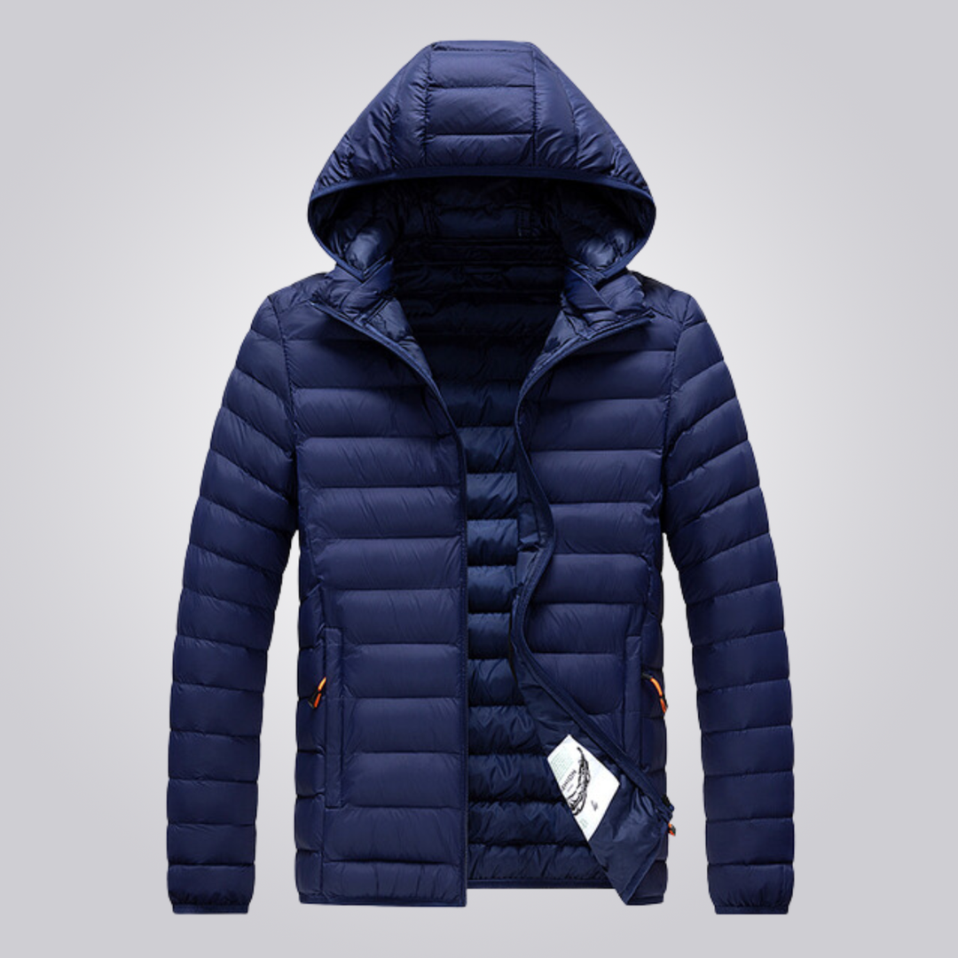 Wattierte Jacke mit abnehmbarer Kapuze
