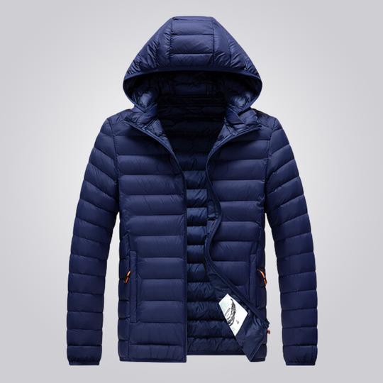 Wattierte Jacke mit abnehmbarer Kapuze