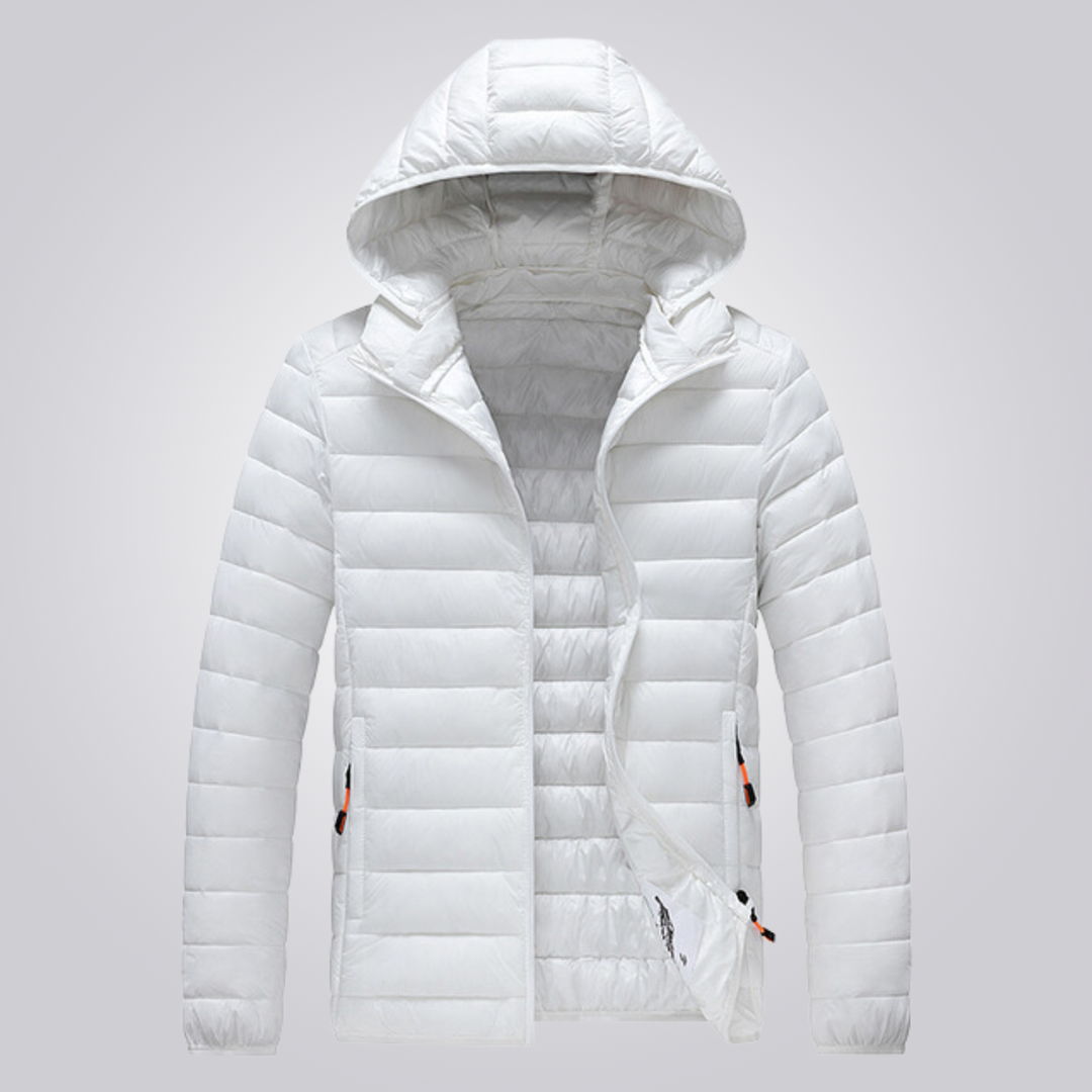 Wattierte Jacke mit abnehmbarer Kapuze