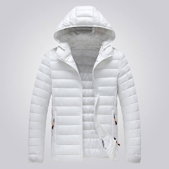 Wattierte Jacke mit abnehmbarer Kapuze