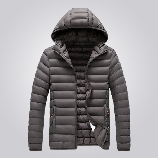 Wattierte Jacke mit abnehmbarer Kapuze