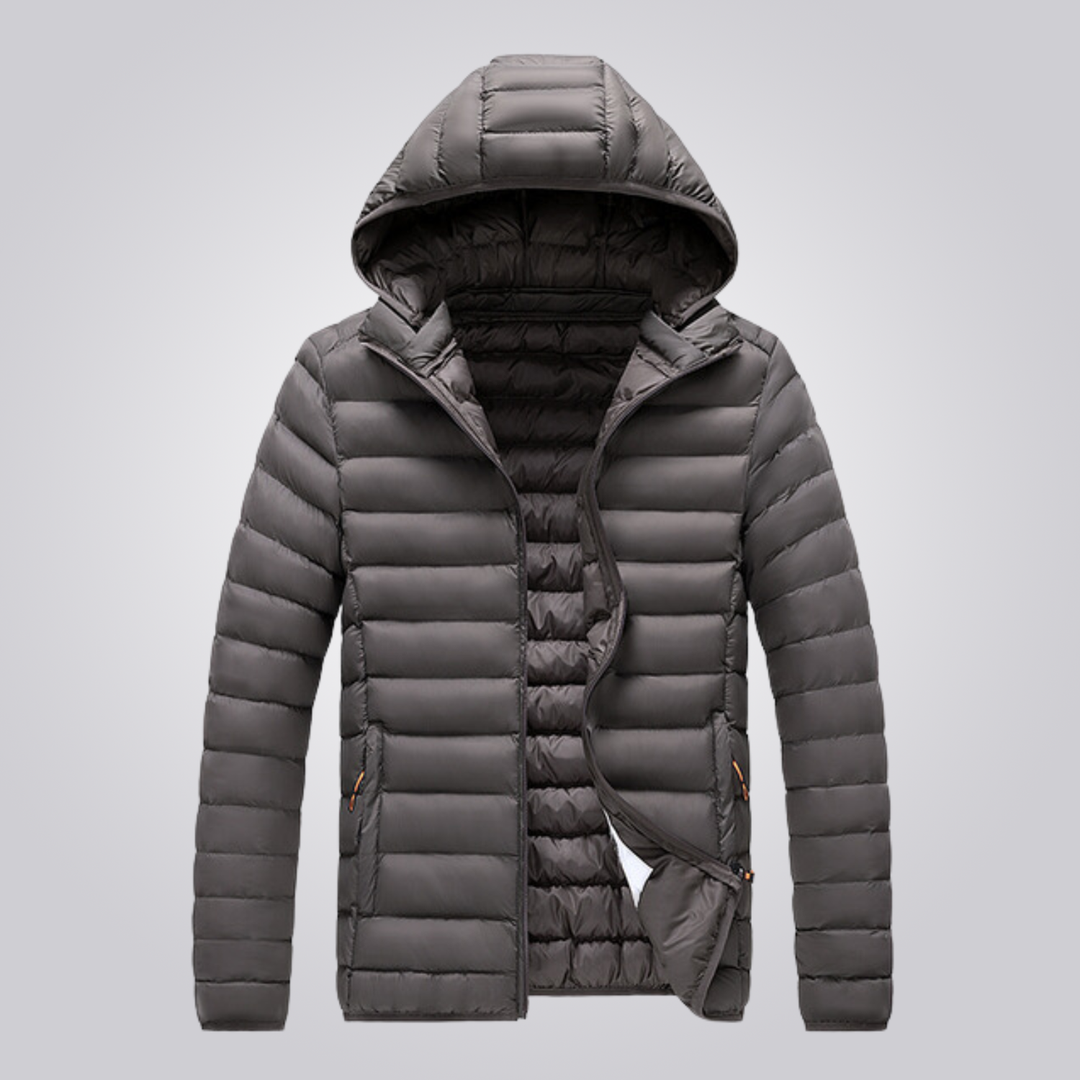 Wattierte Jacke mit abnehmbarer Kapuze