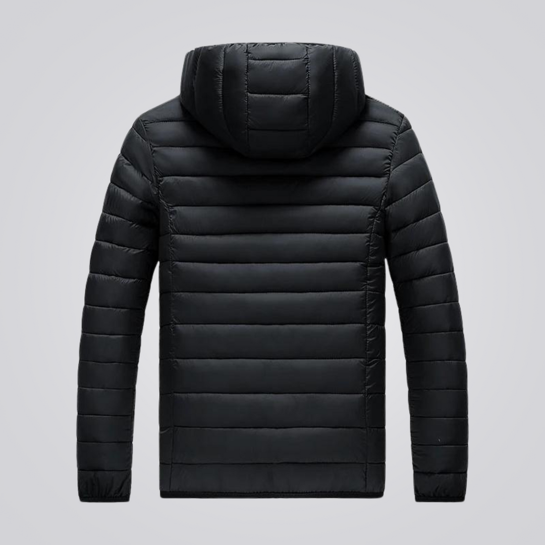 Wattierte Jacke mit abnehmbarer Kapuze