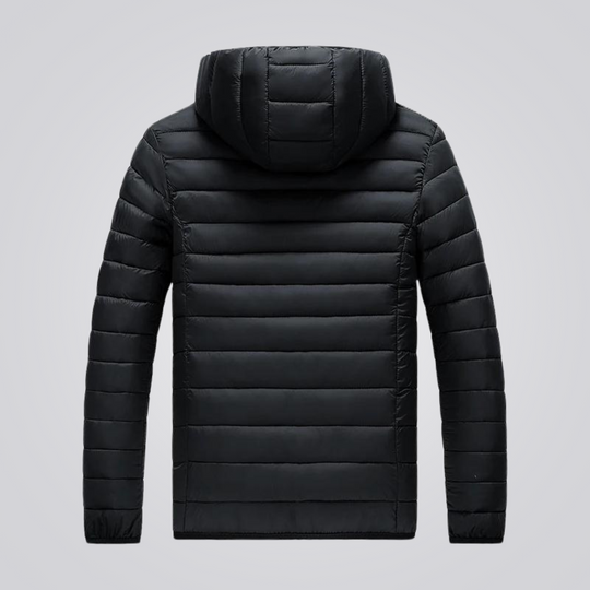 Wattierte Jacke mit abnehmbarer Kapuze