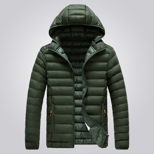 Wattierte Jacke mit abnehmbarer Kapuze