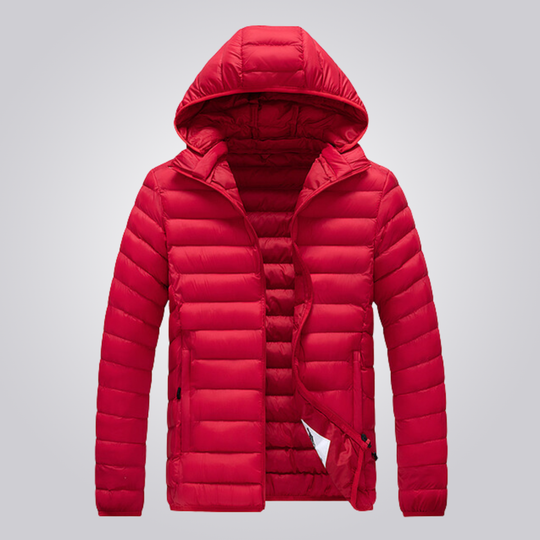 Wattierte Jacke mit abnehmbarer Kapuze