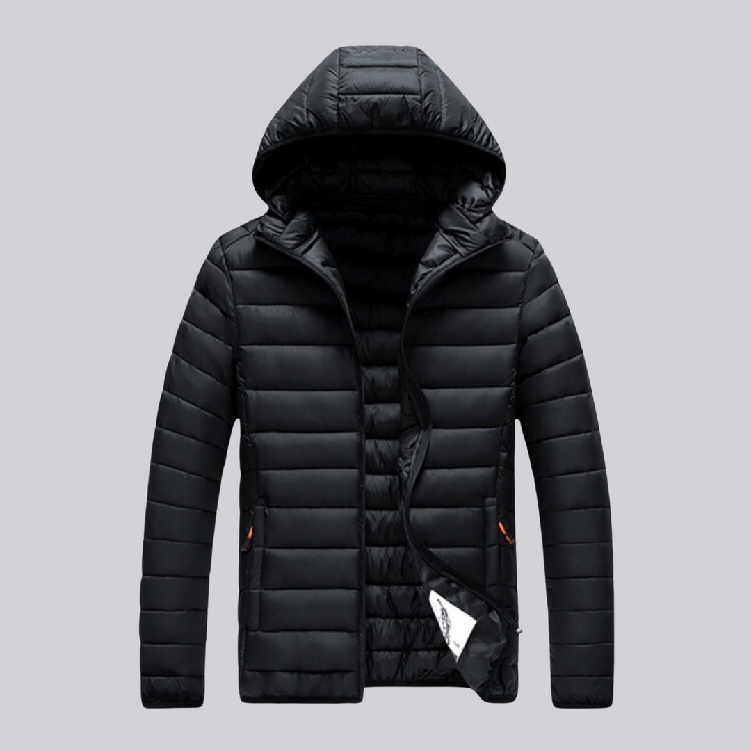 Wattierte Jacke mit abnehmbarer Kapuze