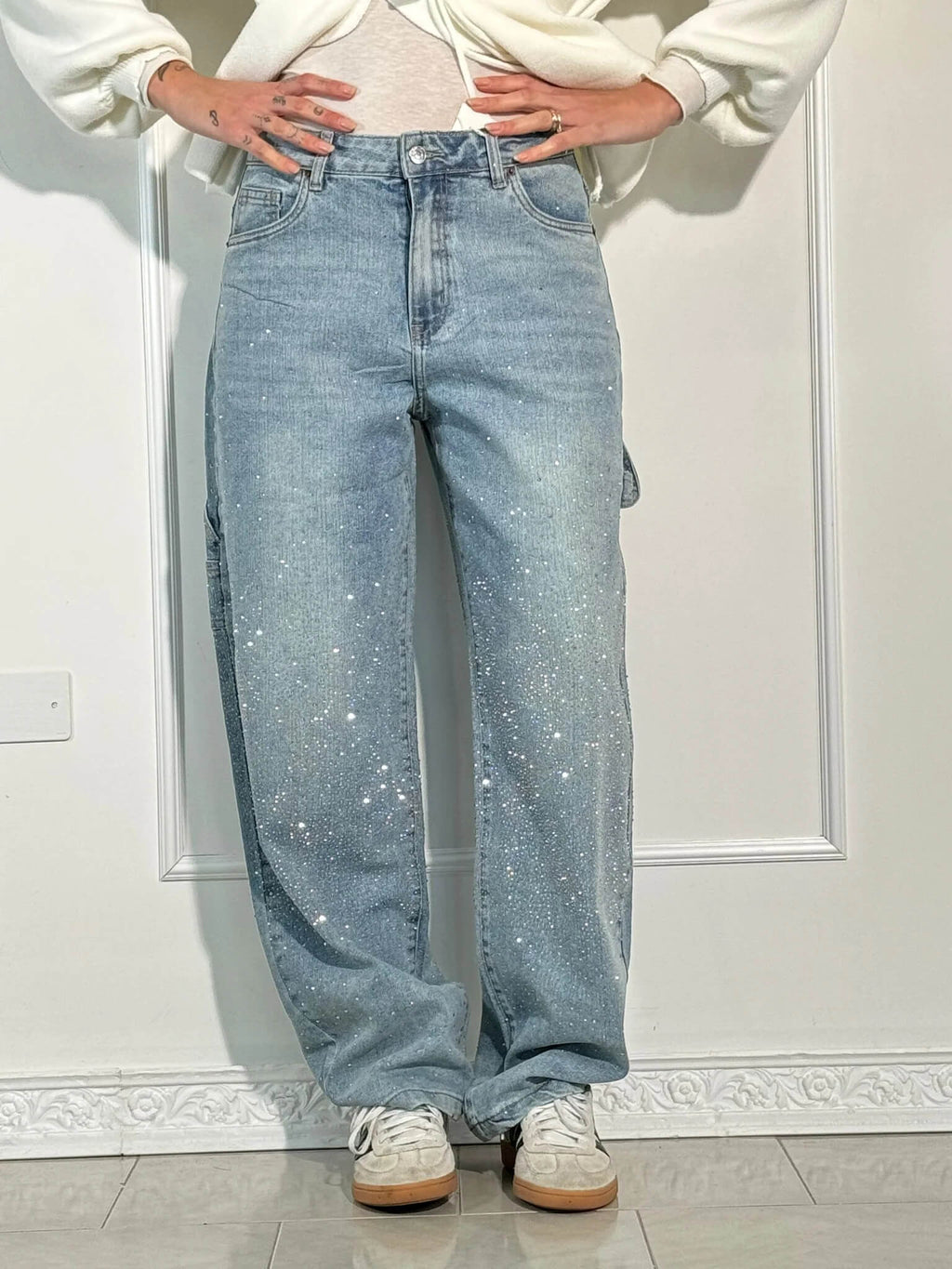 Damen Jeans mit Diamant-Optik & Klassischem Schnitt | ShopNory
