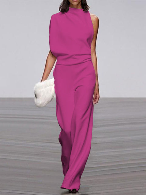 Eleganter Jumpsuit mit Rundhalsausschnitt für Alltag & Besondere Anlässe | ShopNory
