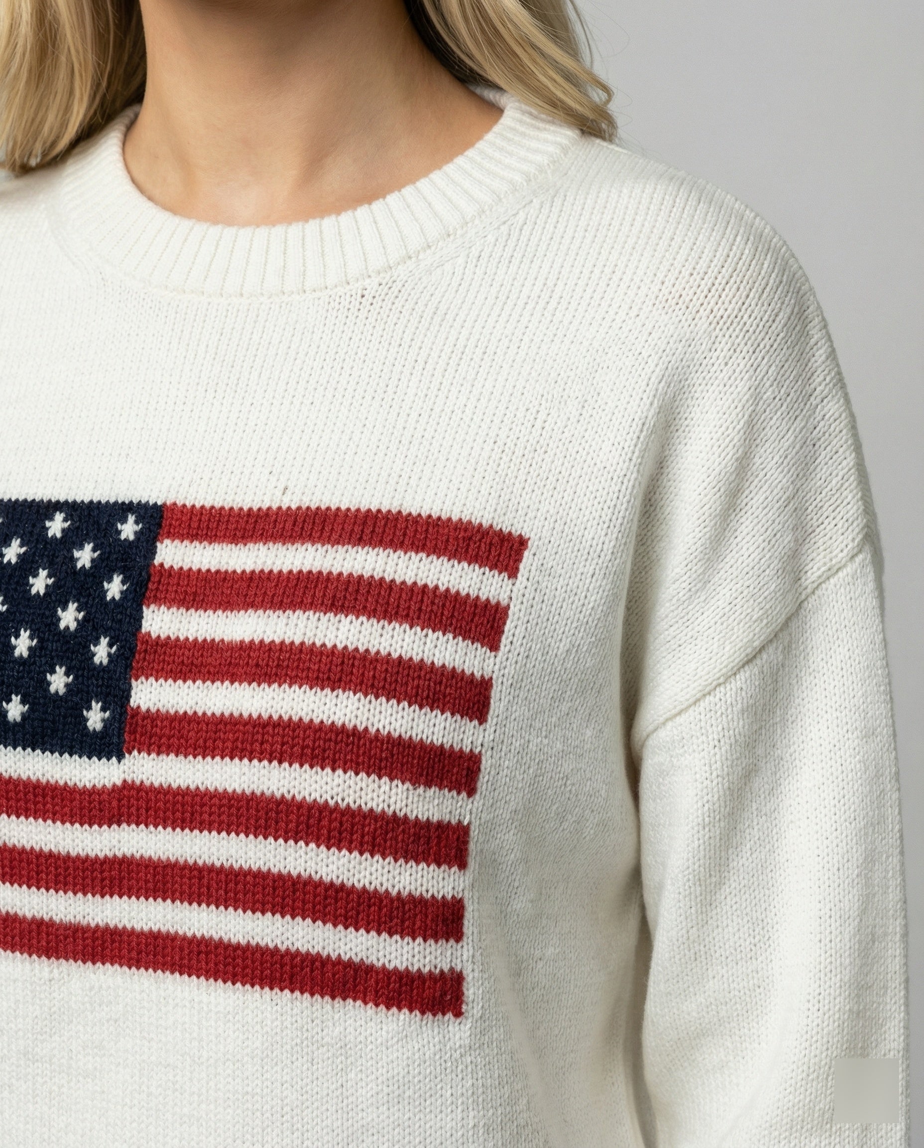 Amerikanische Flagge Rundhalsausschnitt Pullover