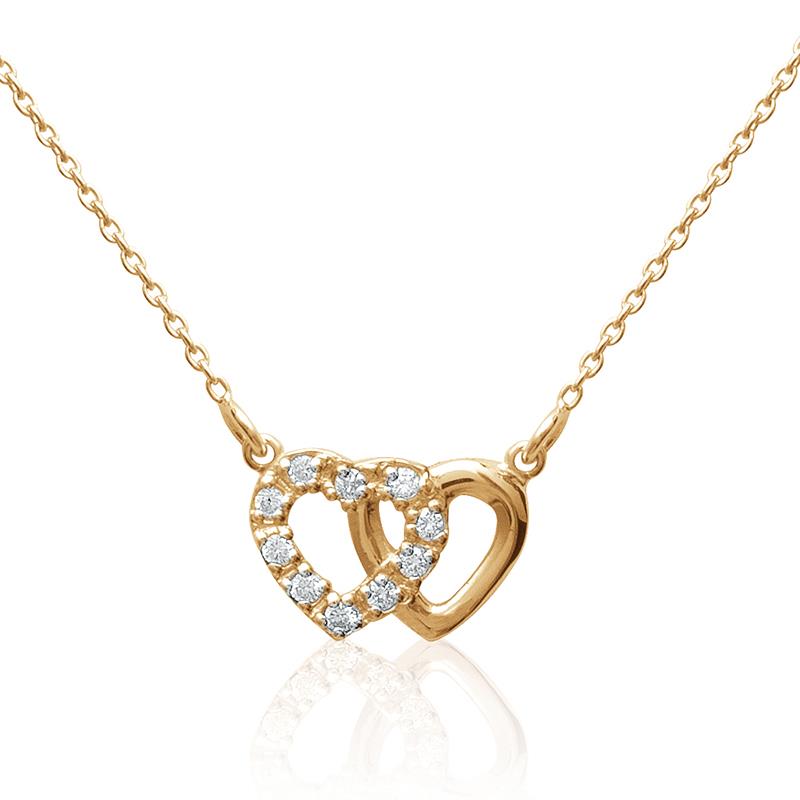 Kette Herz Liebe Verbundenheit vergoldet - Herzkette | Shop Nory