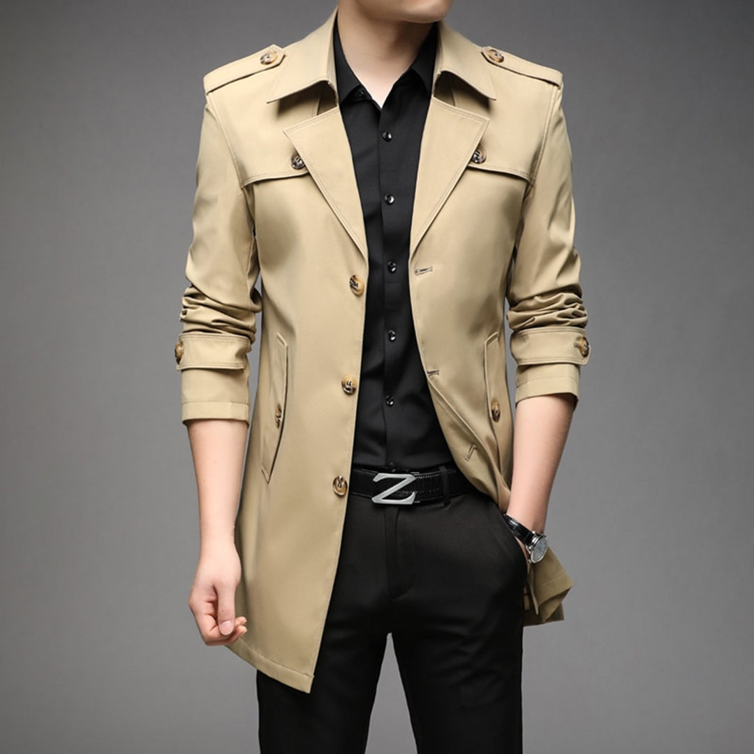 Herren Stilvoller Trenchcoat - Wasserdicht & Winddicht