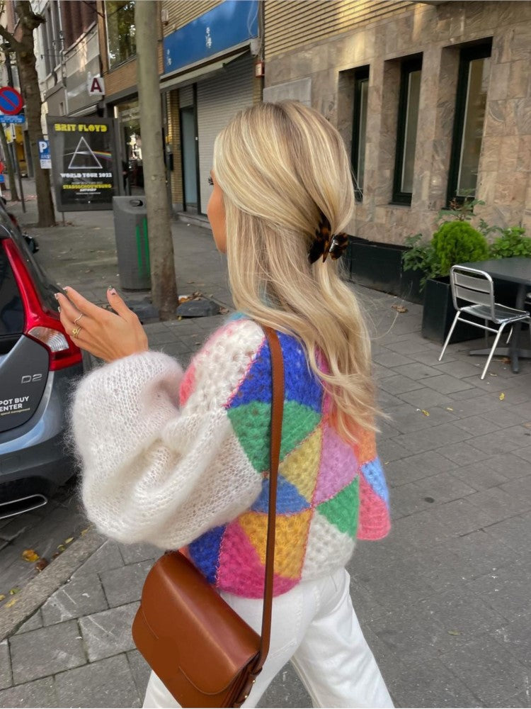 Mehrfarbiger Cardigan für Frauen