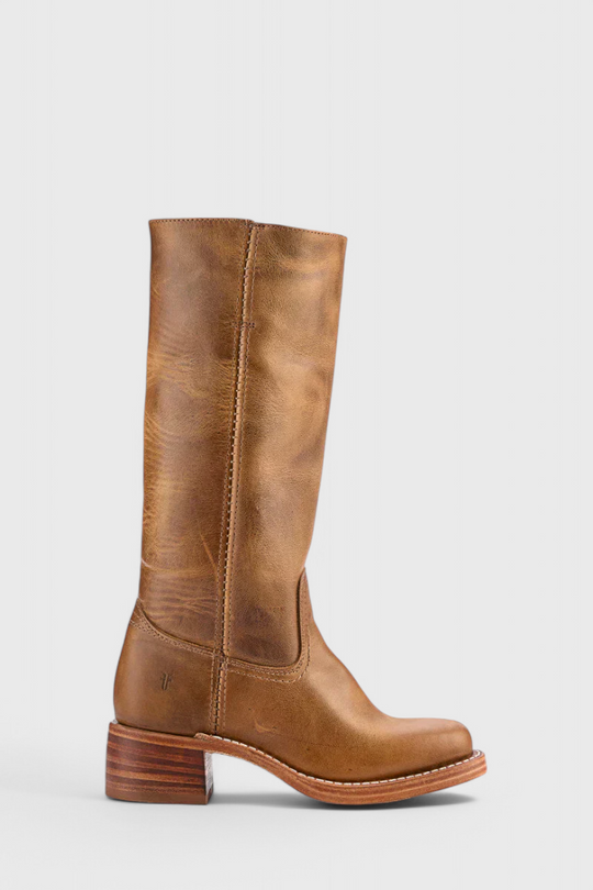 Knielange Stiefel - Damen Weite Wade Stiefel mit Blockabsatz