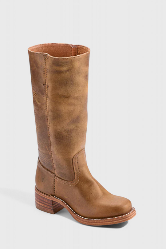 Knielange Stiefel - Damen Weite Wade Stiefel mit Blockabsatz