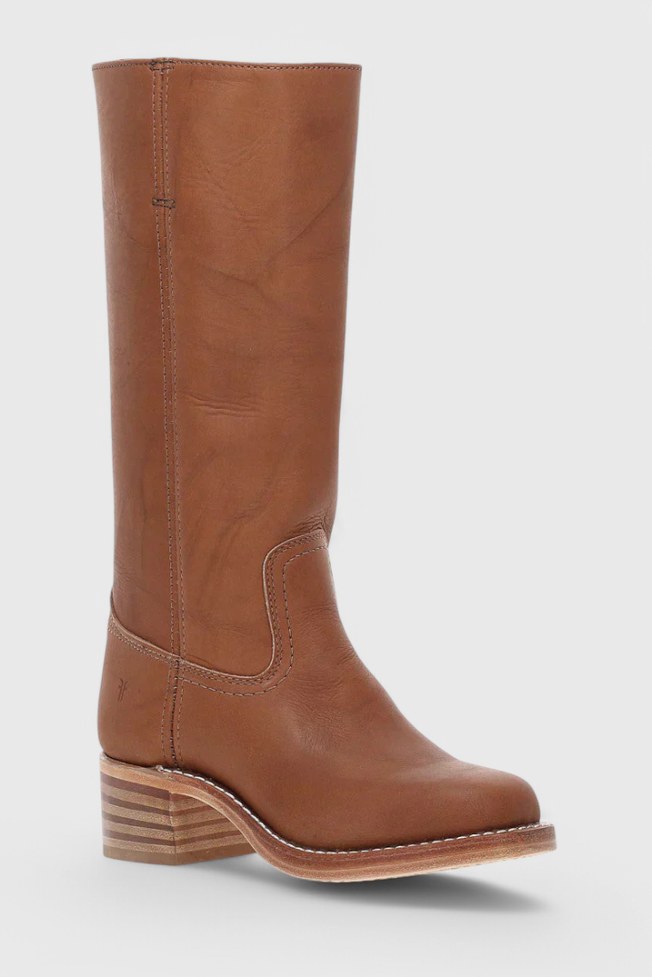 Knielange Stiefel - Damen Weite Wade Stiefel mit Blockabsatz