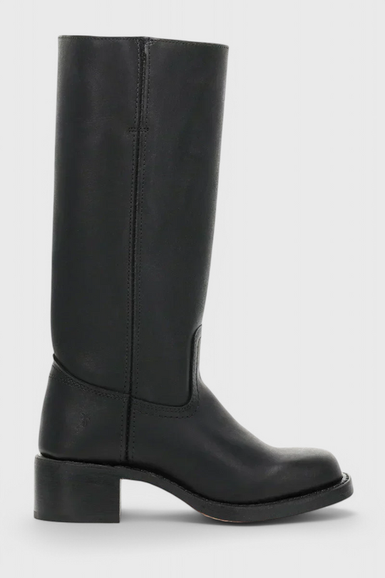 Knielange Stiefel - Damen Weite Wade Stiefel mit Blockabsatz