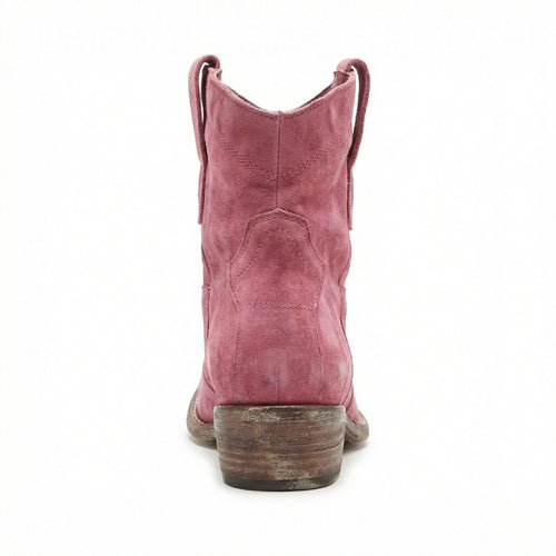 Kurze Cowboy-Stiefel | Western | Wildleder | Knöchel-Stiefel | Damenstiefel