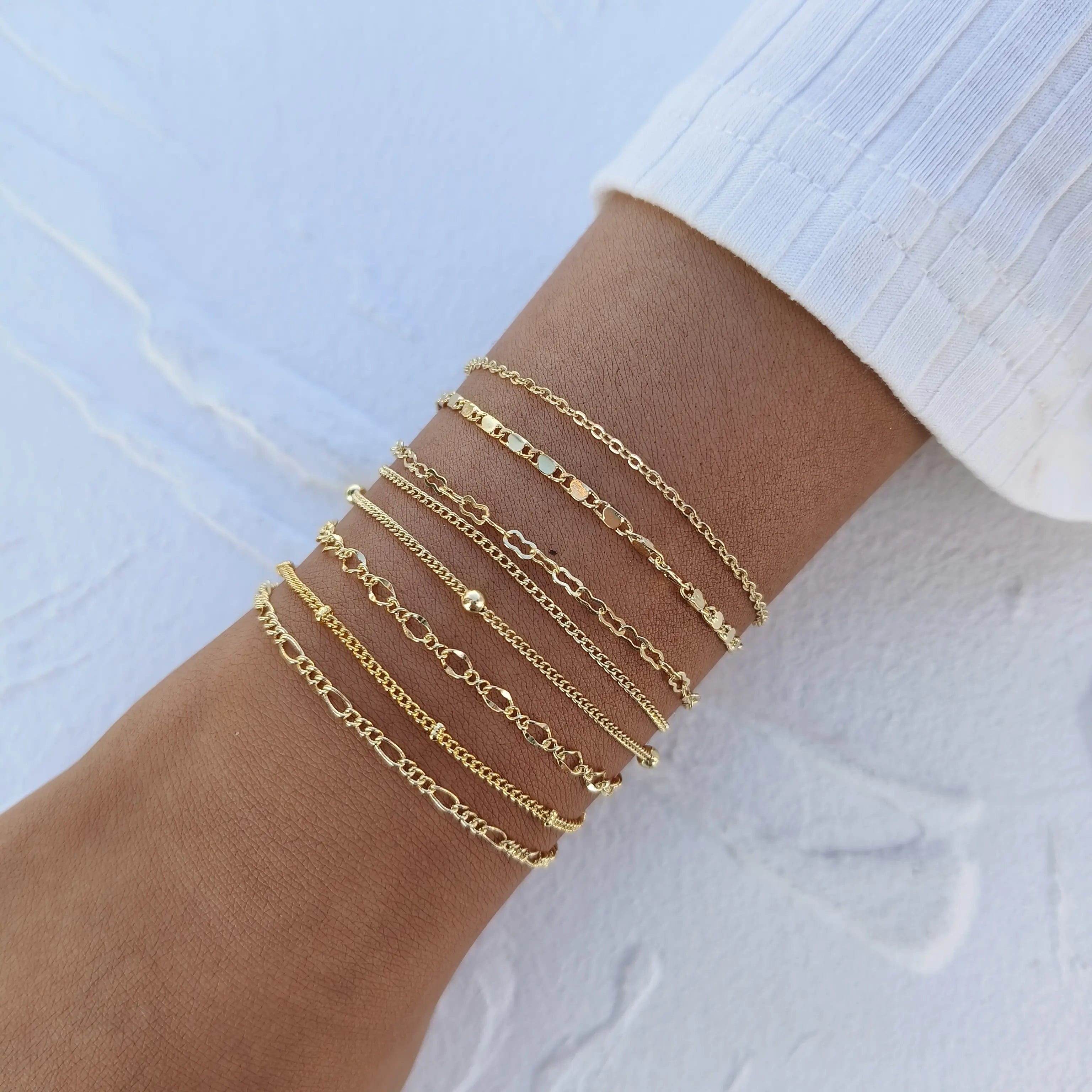 Gold Armbänder Stapel Trendy | Shop Nory