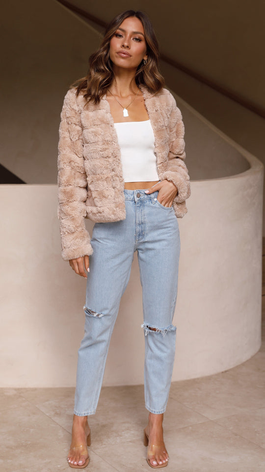 Luxus Damen Crop Jacke