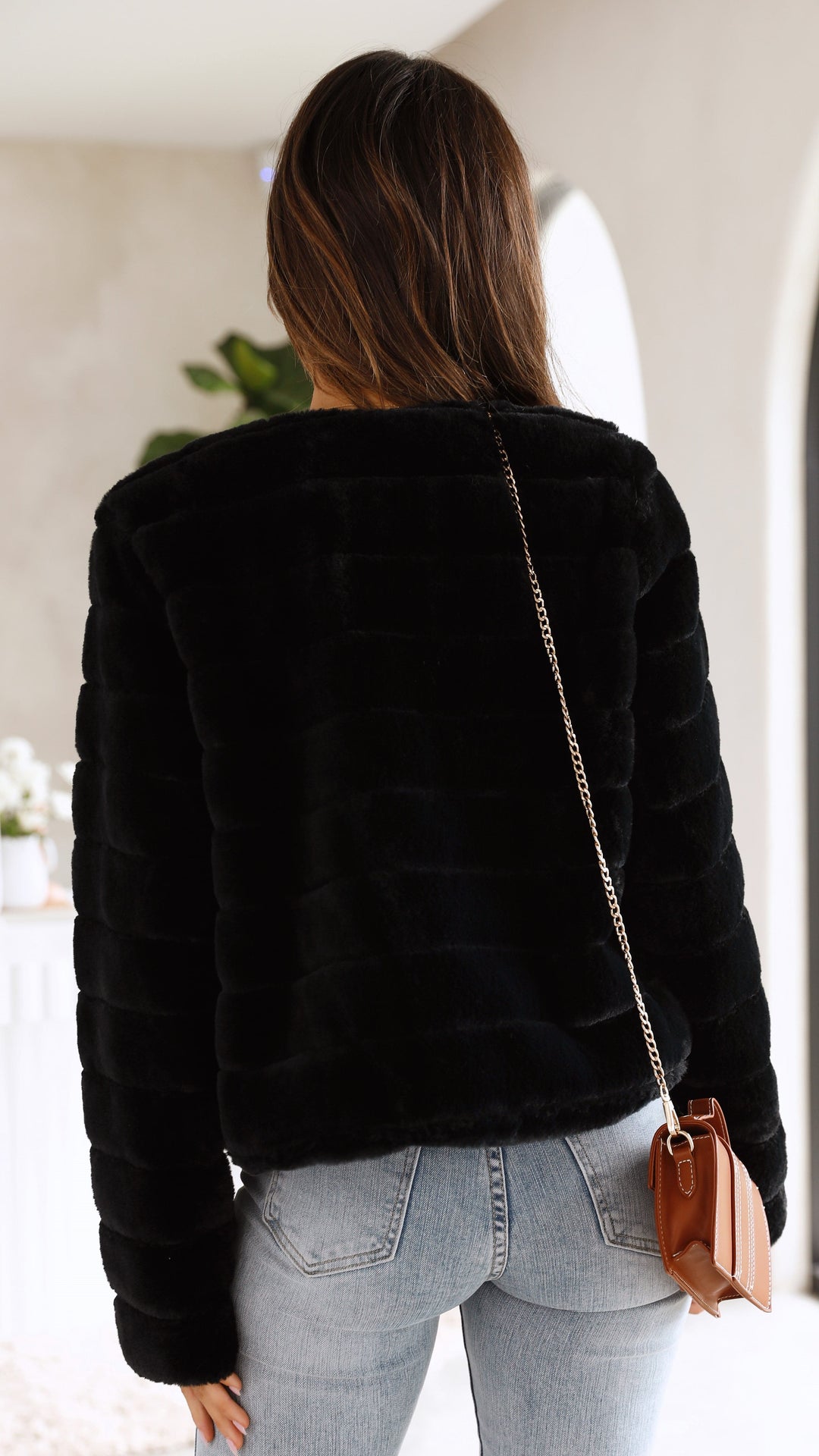 Luxus Damen Crop Jacke