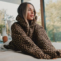 Luxe Damen Kapuzenpullover mit Pantherdruck