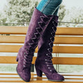 Langer Damen-Stiefel mit hohem Absatz