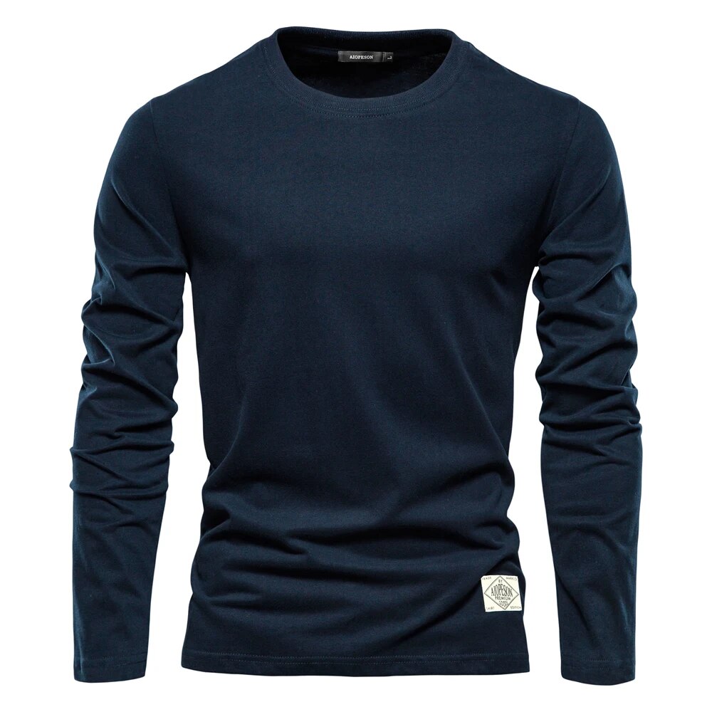 Stilvolle und Bequeme Klassische Lange Ärmel T-Shirt für Männer