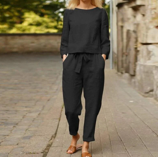 Sommerkleid-Set für Frauen aus Baumwolle