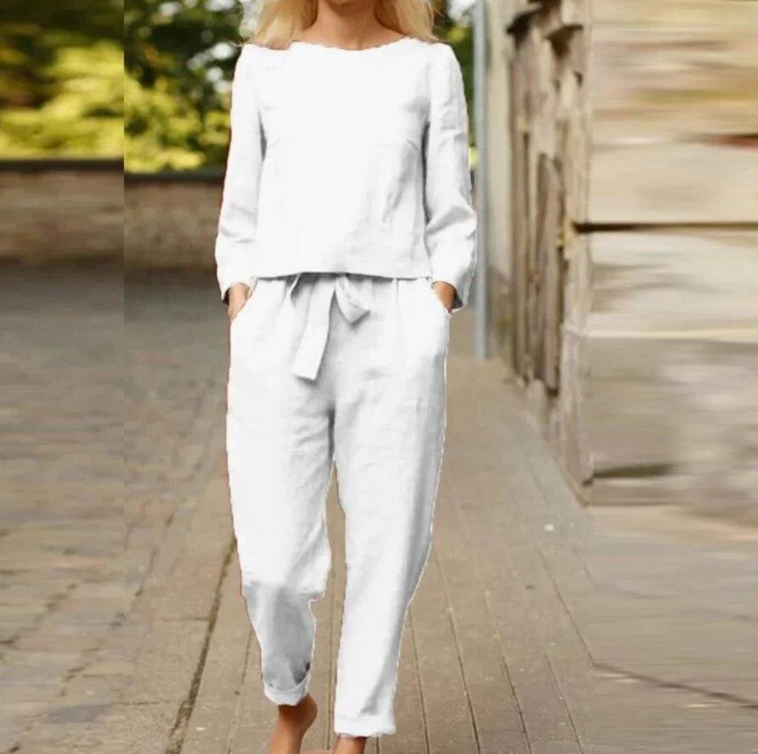 Sommerkleid-Set für Frauen aus Baumwolle