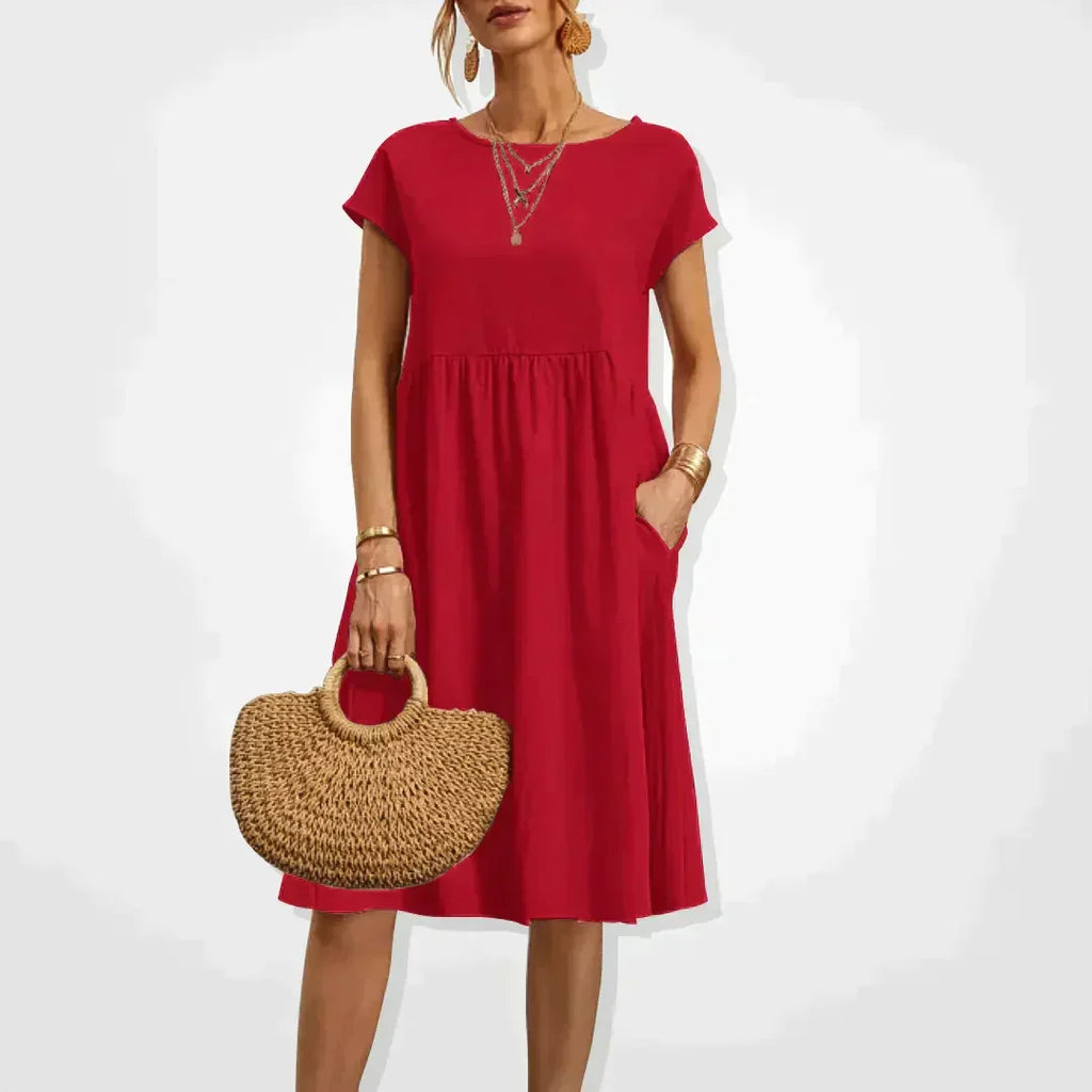 Elegantes fließendes Sommerkleid