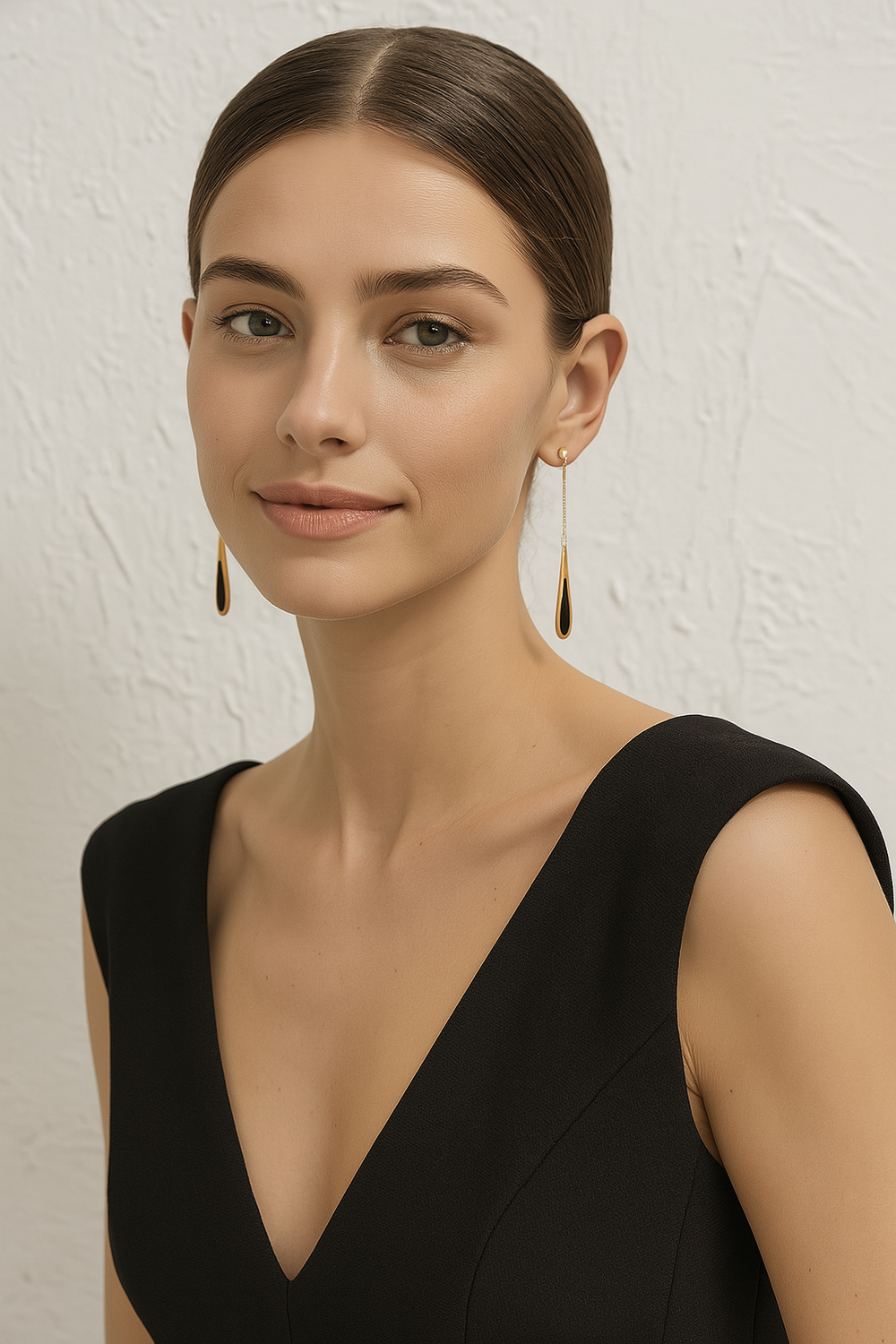 Lange Fransen | Lange Ohrringe mit schwarzem Frans für Frauen | Shop Nory