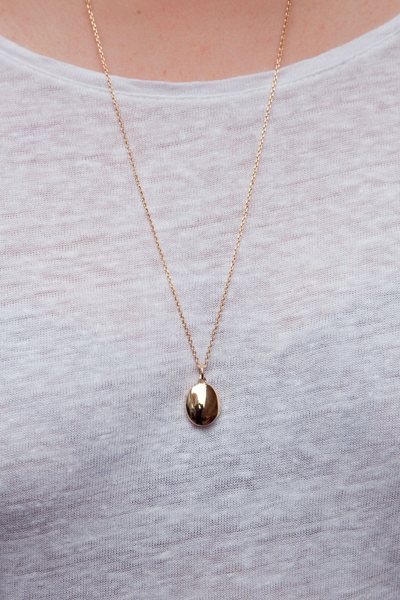 Oval Foto Medaillon ohne Kette - 16Karat vergoldet | Shop Nory