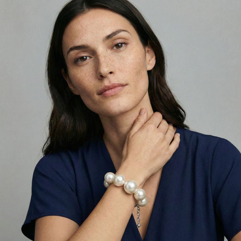 Damen Perlenarmband mit Großen Kugelperlen | Shop Nory